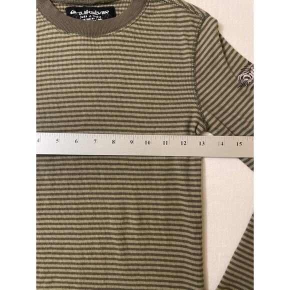 Quicksilver Kids Size Small 8/10 Long Sleeve Striped Shirt Crew Neck Play - Picture 6 of 7